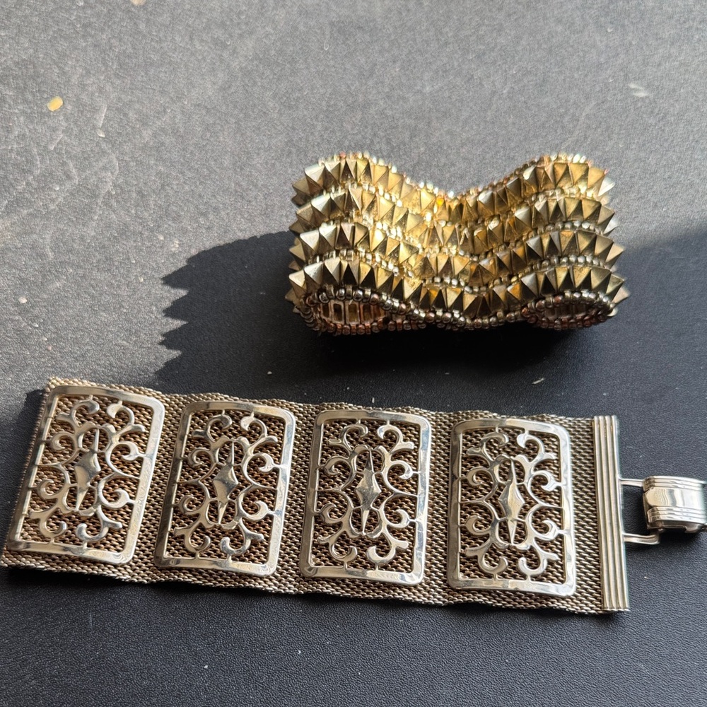 Gold and Silver Metal Bracelets